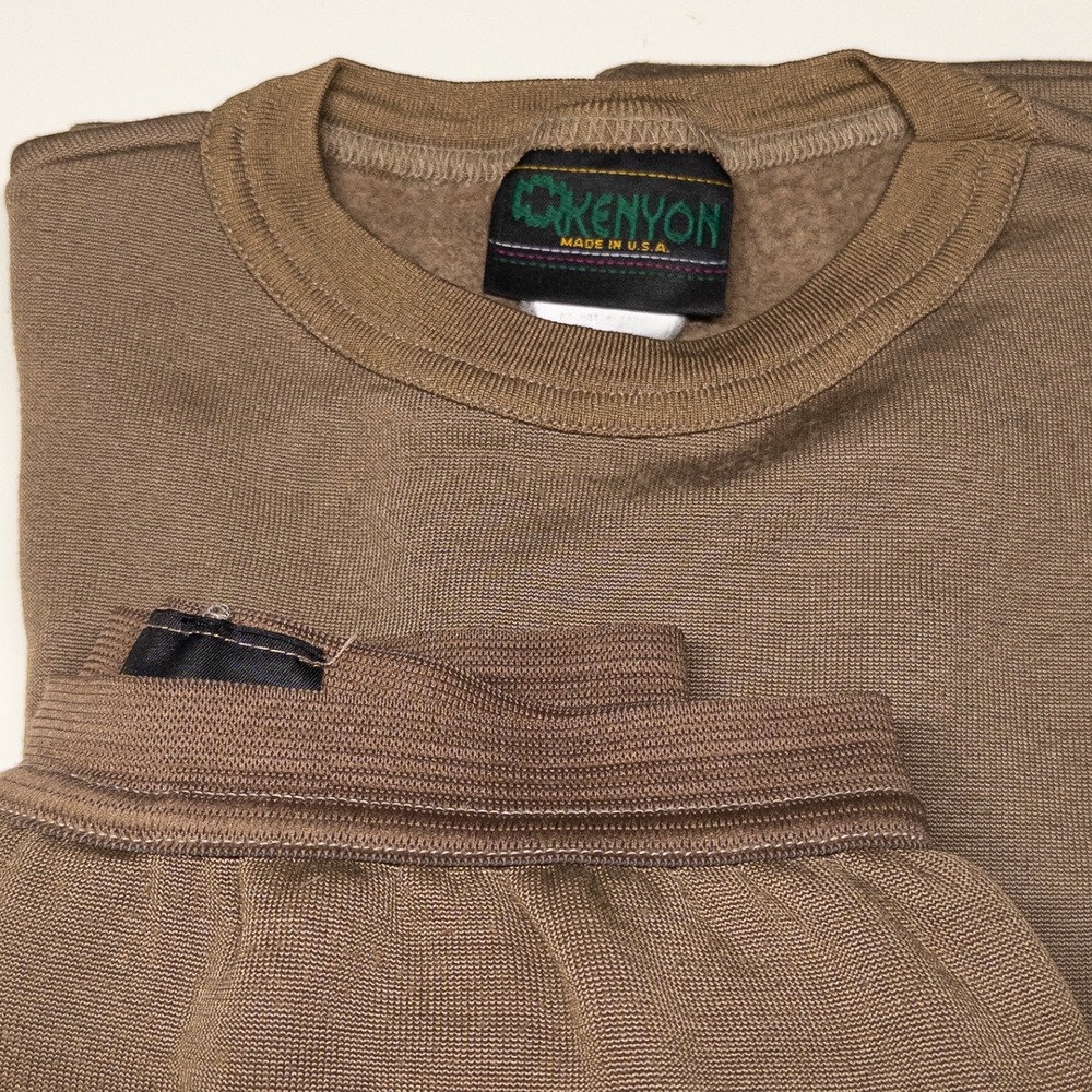 Kenyon Mens Thermal Base Layer Pants Top Medium Brown Fleece Long Johns USA